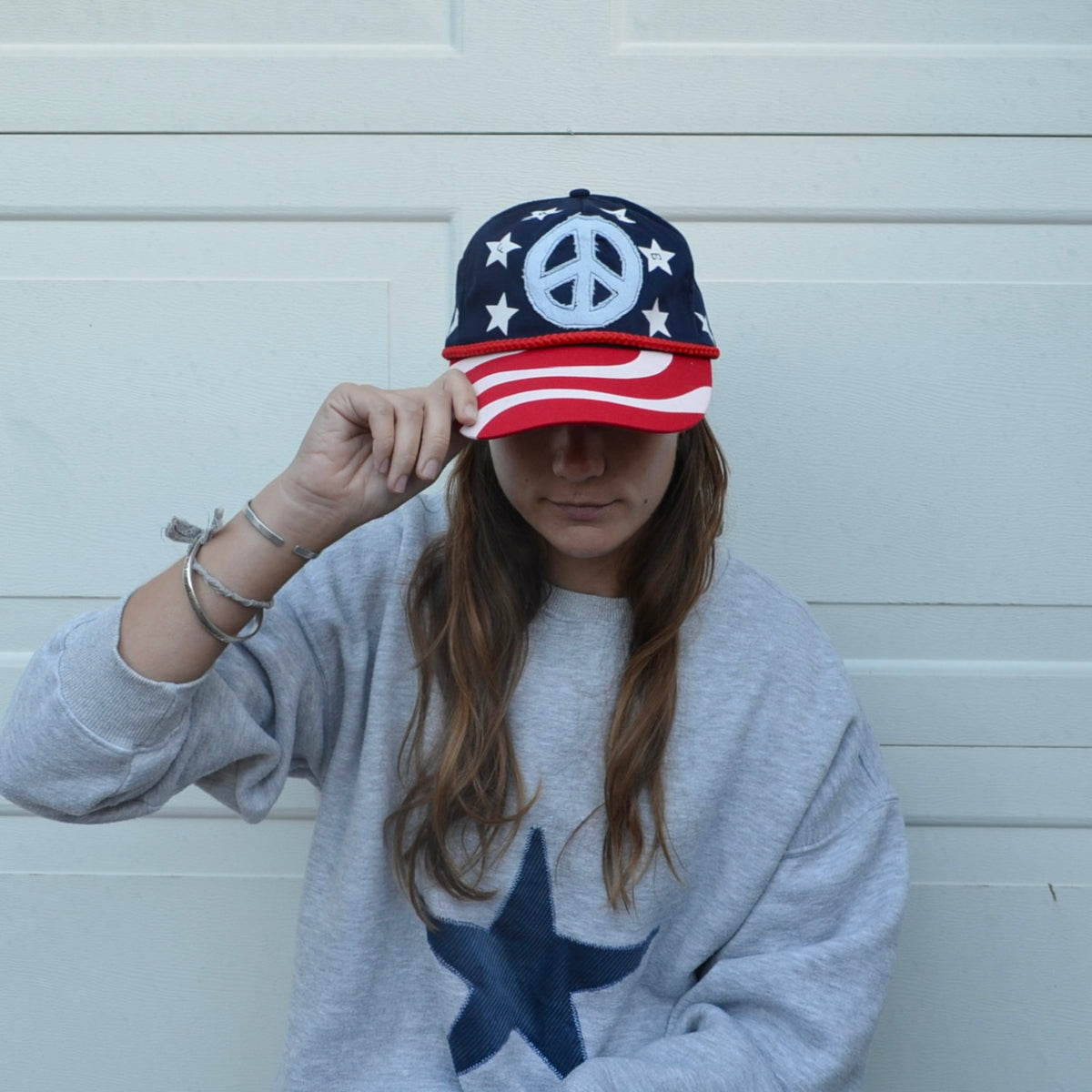 Peace sign cap